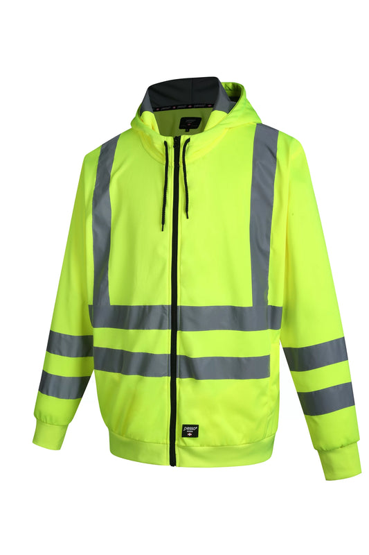 FL03_G, SWEAT À CAPUCHE POLAIRE ZIPPÉ CHAUD PESSO, JAUNE