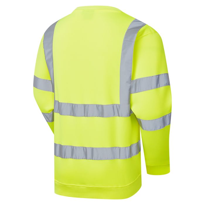 5684 Supertouch Hi Vis Yellow Crew Neck Sweatshirt