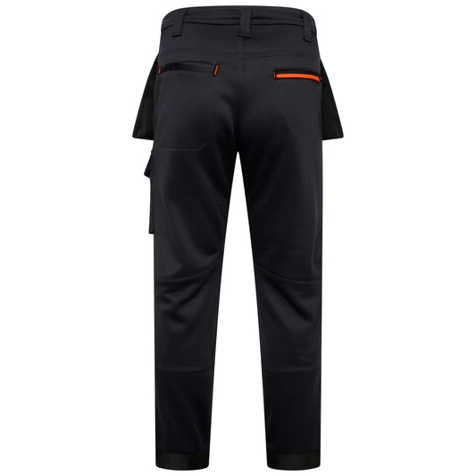 WW-062 (Navy) MEN’S AVIATOR SOFTSHELL TROUSERS – NAVY/ORANGE / REG LEG