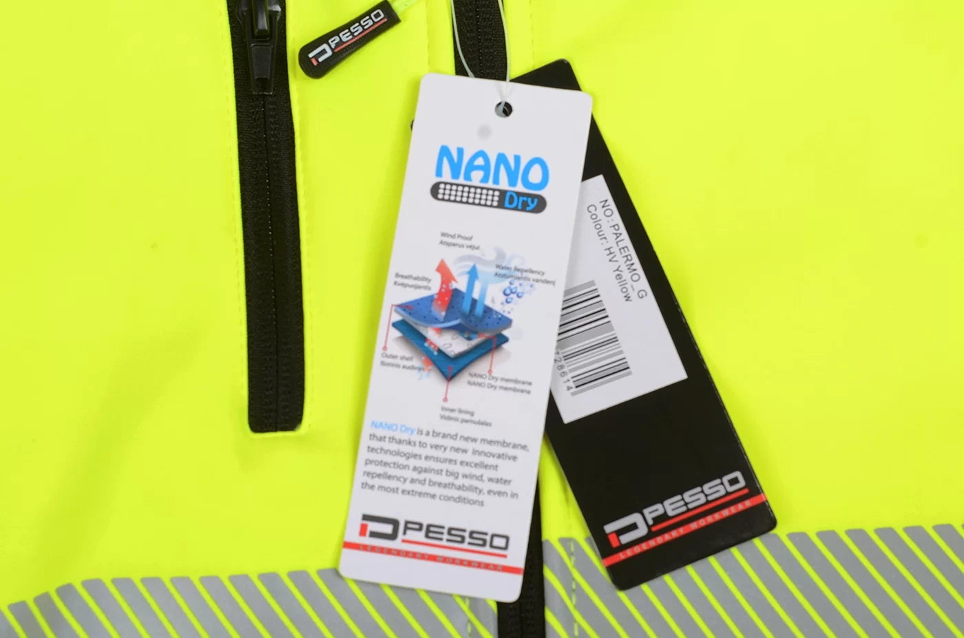 PALERMO_G, HI-VIS SOFTSHELL JACKET PESSO PALERMO, YELLOW