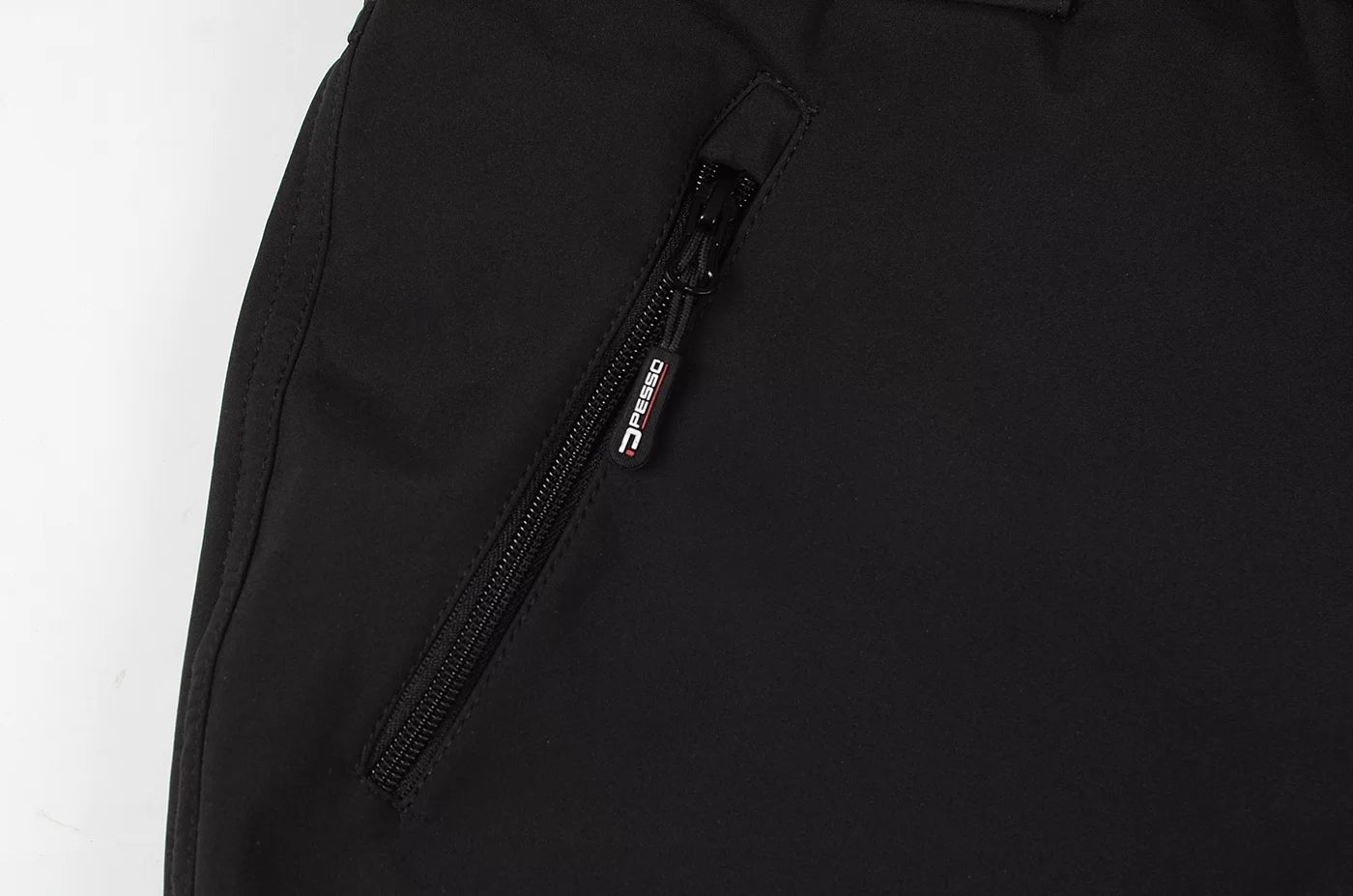 BARNABI, PANTALON D'HIVER SOFTSHELL PESSO, NOIR