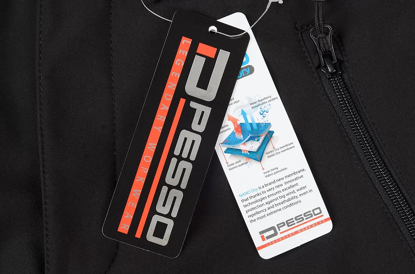 BARNABI, PANTALON D'HIVER SOFTSHELL PESSO, NOIR