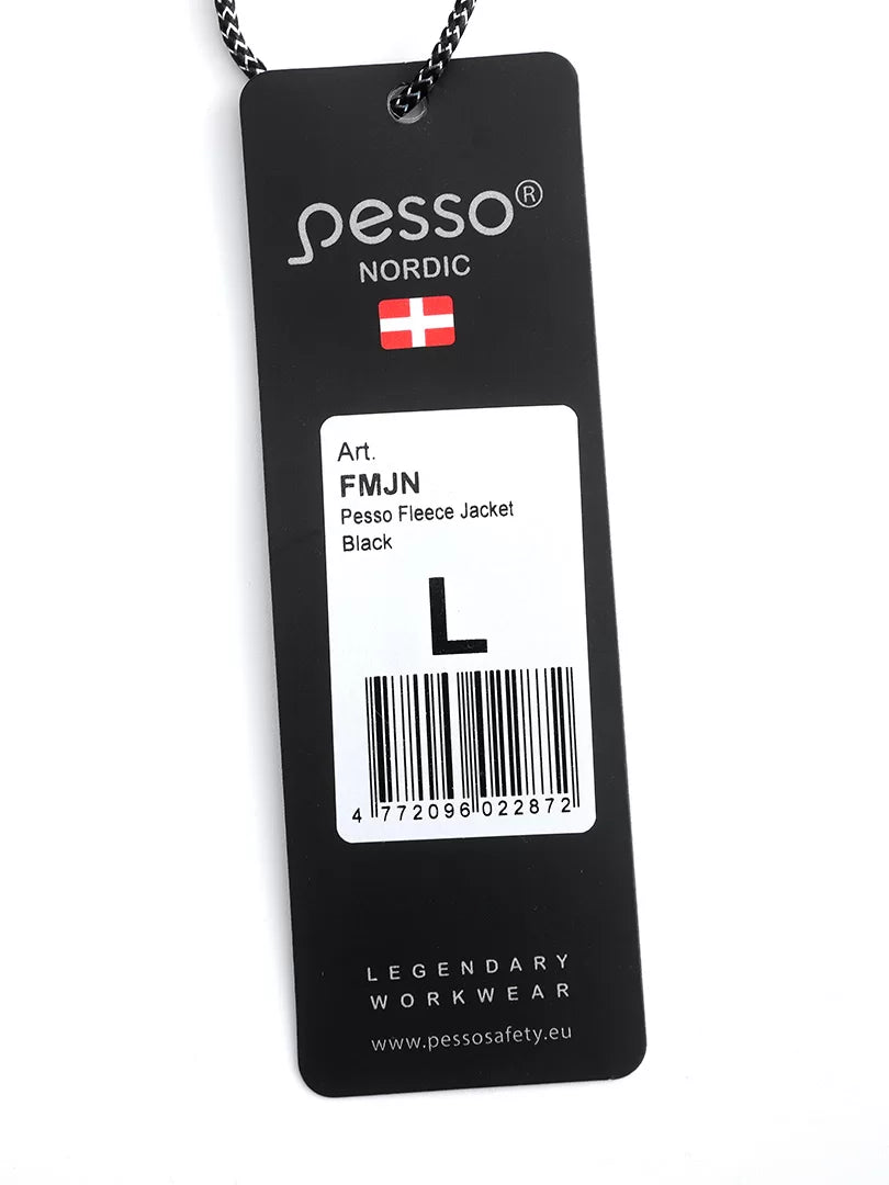 FMJN, PULL POLAIRE À ZIP PESSO, NOIR