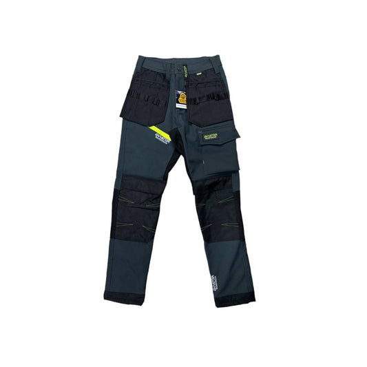 WW-062 MEN’S AVIATOR SOFTSHELL TROUSERS – GREY/GREEN / REG LEG