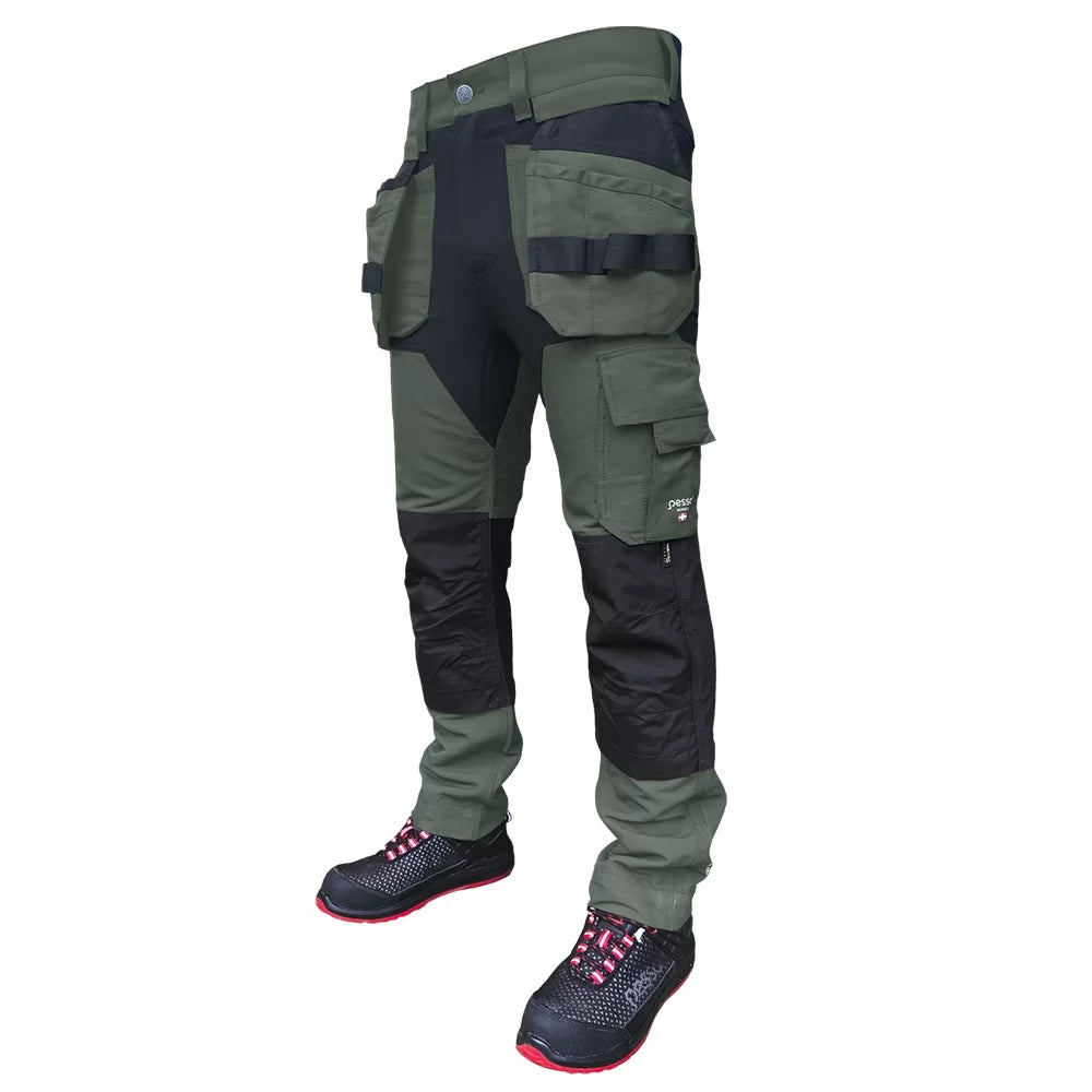 KD125Z, PANTALON DE TRAVAIL PESSO TITAN FLEXPRO, VERT