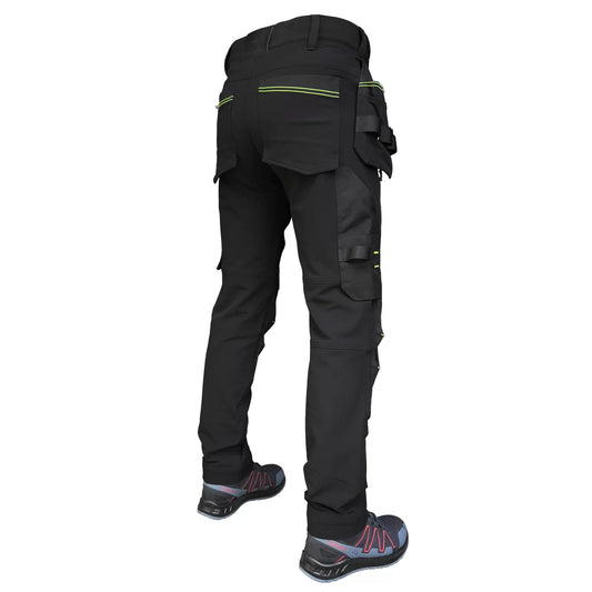 KD165B, PANTALON DE TRAVAIL PESSO TAURUS STRETCH 165B, NOIR