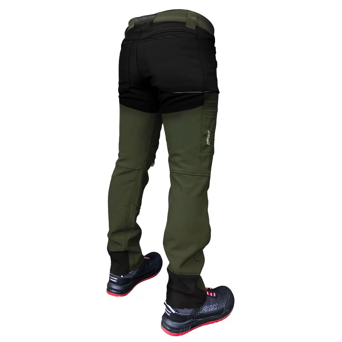 NEBRASKA_Z, PANTALON SOFTSHELL PESSO NEBRASKA, VERT OLIVE