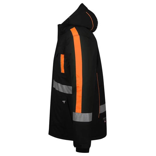 NOVA_OR, WATERPROOF WINTER JACKET PESSO NOVA, BLACK ORANGE