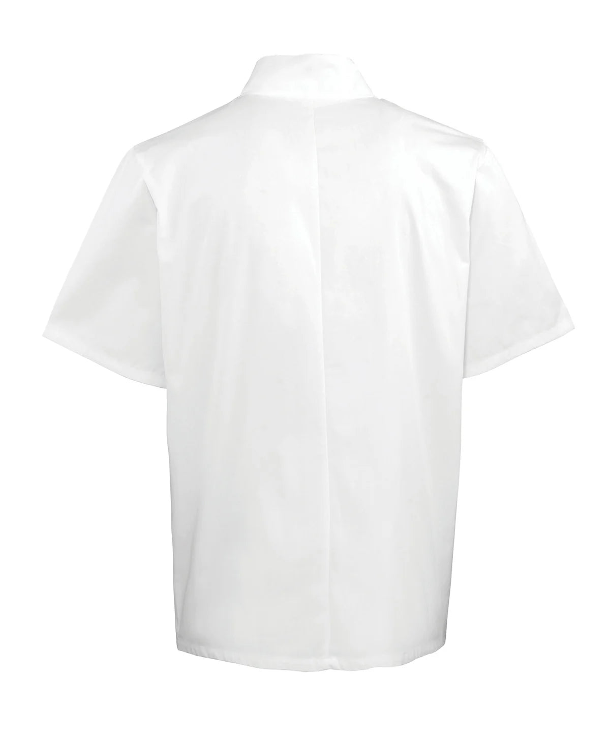 PR664 Studded front short sleeve chef's jacket
