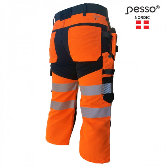 KB135OR, WORKWEAR 3/4 SHORT TROUSERS PESSO URANUS FLEXPRO 135, ORANGE
