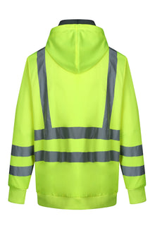 FL03_G, SWEAT À CAPUCHE POLAIRE ZIPPÉ CHAUD PESSO, JAUNE