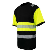 HVM_J, T-SHIRT HAUTE VISIBILITÉ PESSO, NOIR-JAUNE