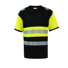 HVM_J, T-SHIRT HAUTE VISIBILITÉ PESSO, NOIR-JAUNE
