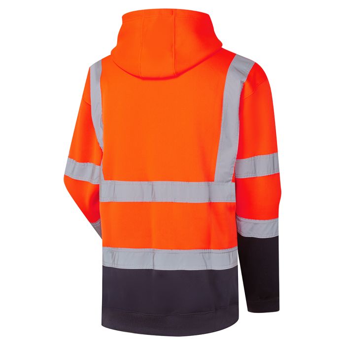 3718 Supertouch Hi Vis Orange 2 Tone Hooded Sweatshirt