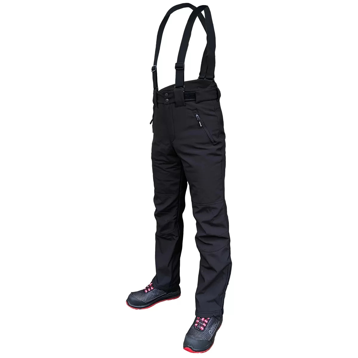 BARNABI, PANTALON D'HIVER SOFTSHELL PESSO, NOIR