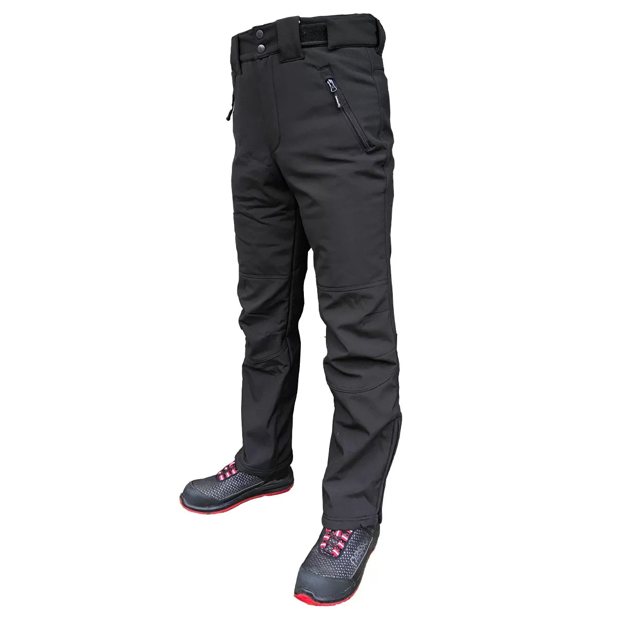 BARNABI, PANTALON D'HIVER SOFTSHELL PESSO, NOIR