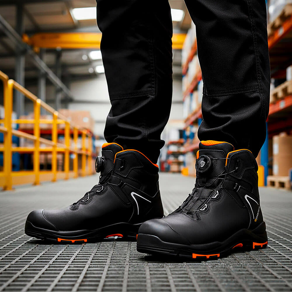 CENTAUR BLACK SPIN SAFETY ANKLE SHOES S3L
