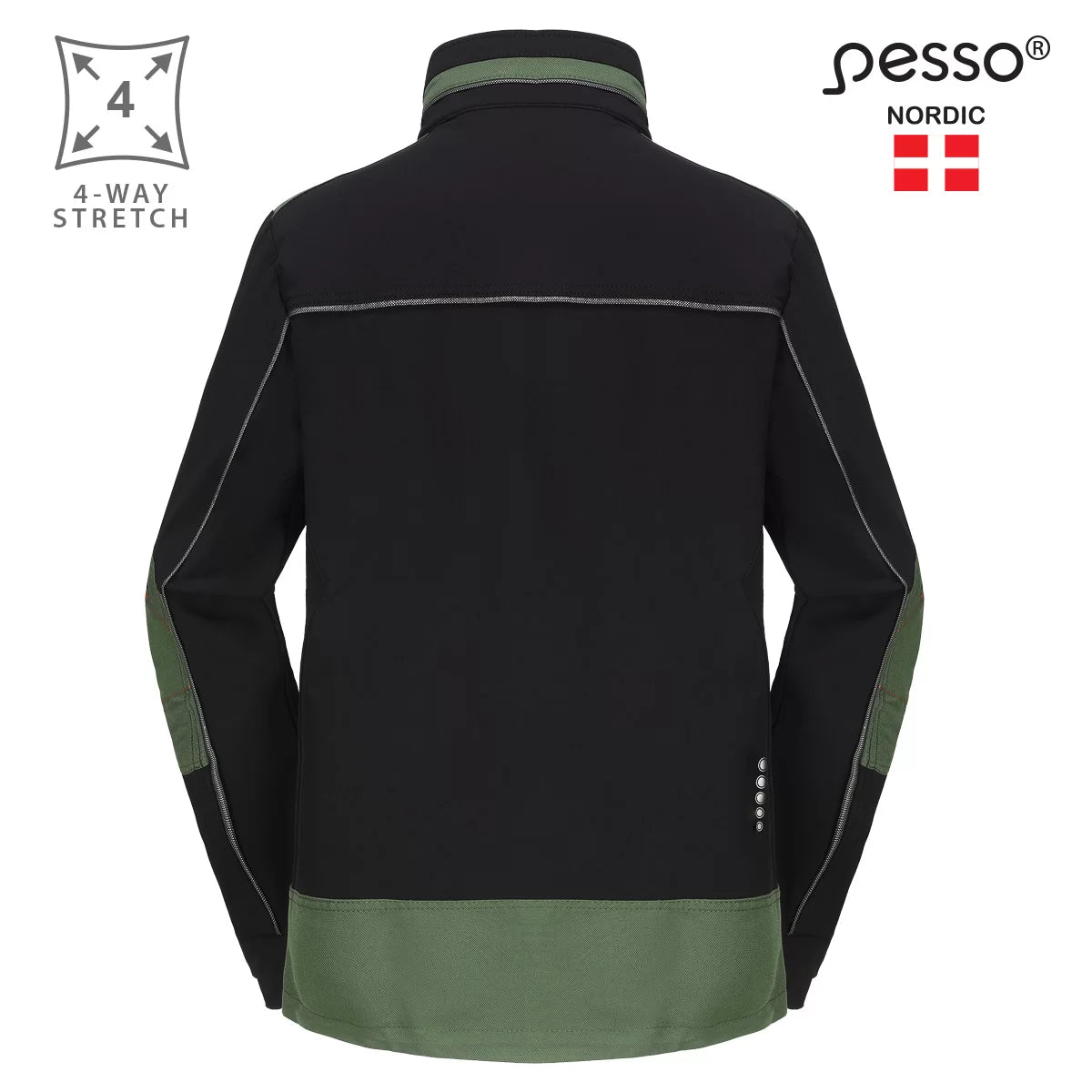 DS125Z, VESTE DE TRAVAIL PESSO TITAN 125, VERT OLIVE EXTENSIBLE DANS LES 4 SENS