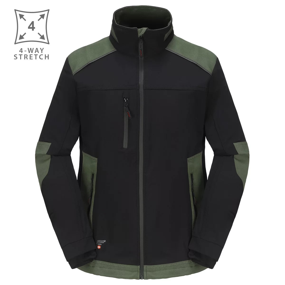 DS125Z, VESTE DE TRAVAIL PESSO TITAN 125, VERT OLIVE EXTENSIBLE DANS LES 4 SENS