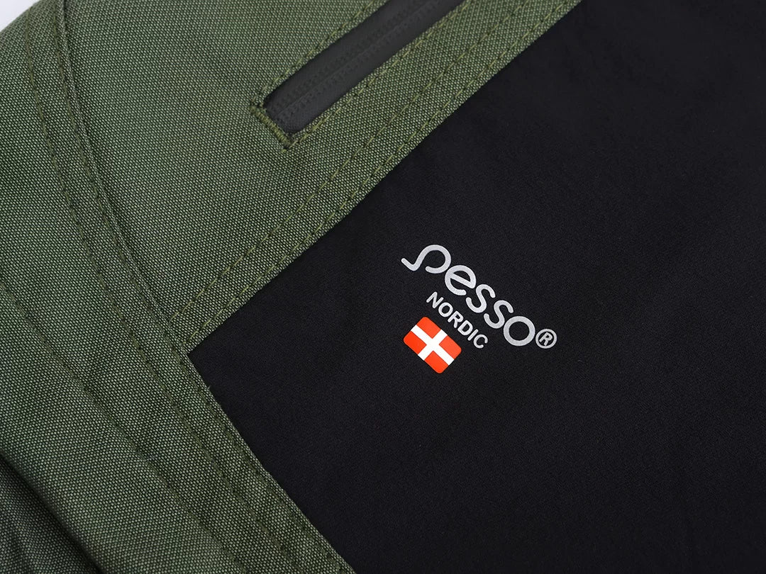 DS125Z, VESTE DE TRAVAIL PESSO TITAN 125, VERT OLIVE EXTENSIBLE DANS LES 4 SENS