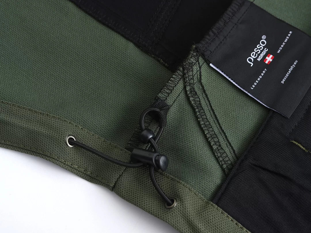 DS125Z, VESTE DE TRAVAIL PESSO TITAN 125, VERT OLIVE EXTENSIBLE DANS LES 4 SENS