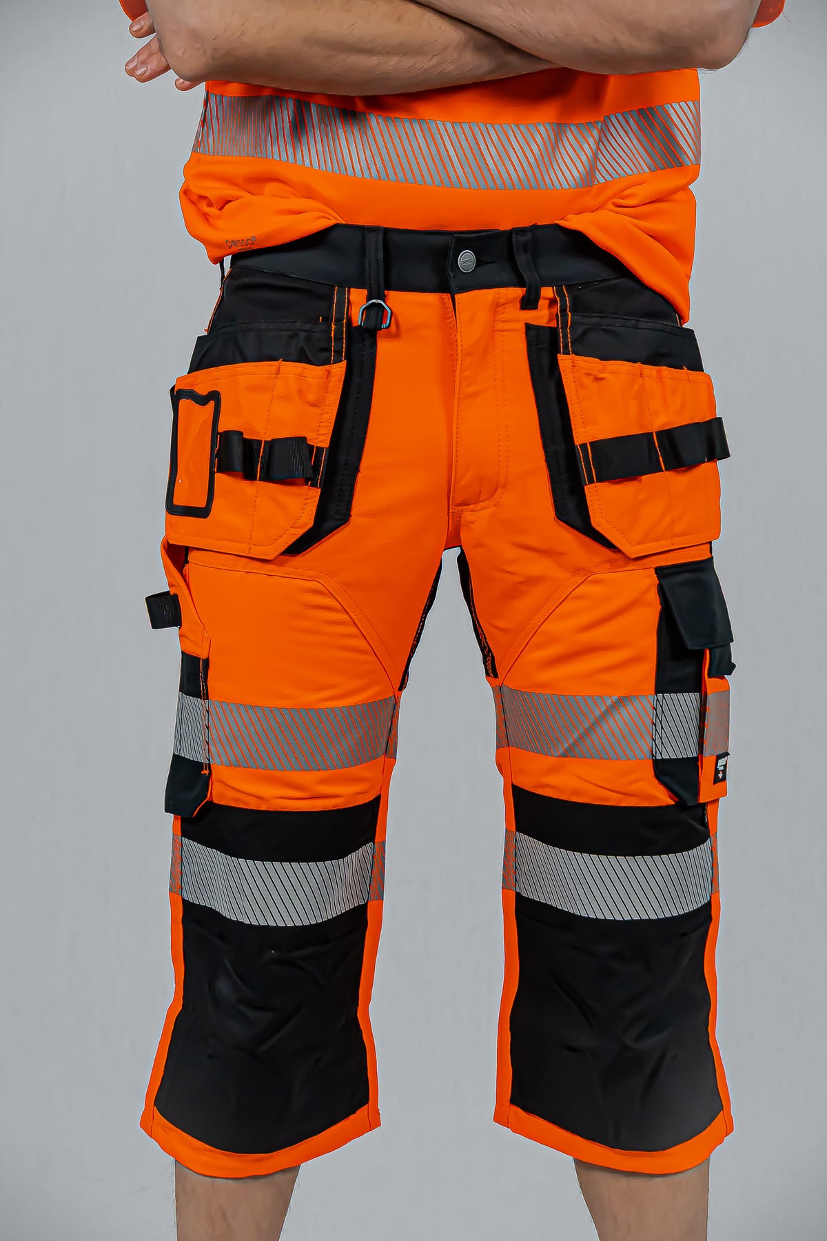 KB135OR, VÊTEMENTS DE TRAVAIL PANTALON COURT 3/4 PESSO URANUS FLEXPRO 135, ORANGE