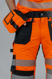 KB135OR, VÊTEMENTS DE TRAVAIL PANTALON COURT 3/4 PESSO URANUS FLEXPRO 135, ORANGE