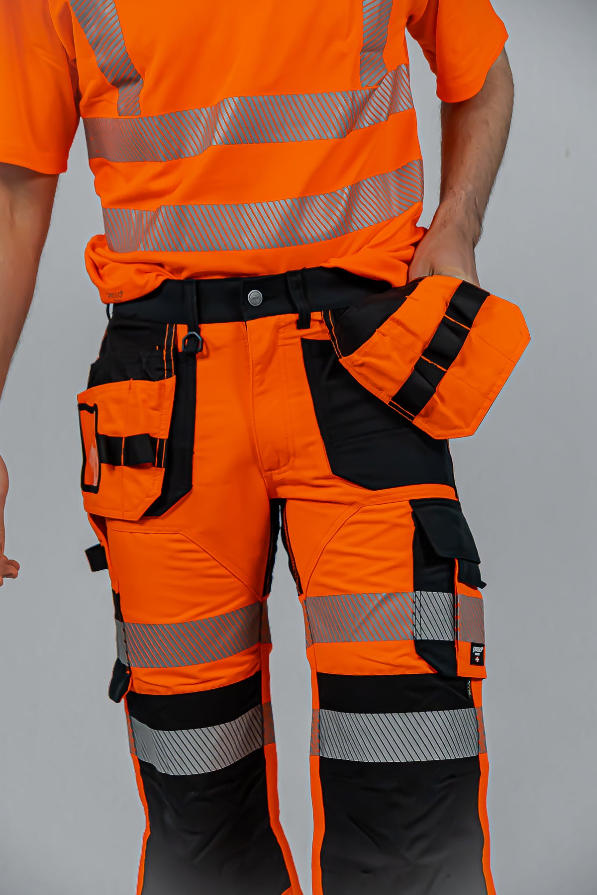 KB135OR, VÊTEMENTS DE TRAVAIL PANTALON COURT 3/4 PESSO URANUS FLEXPRO 135, ORANGE