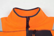 FL02OR, ZIP THROUGH FLEECE SWEATER PESSO, ORANGE