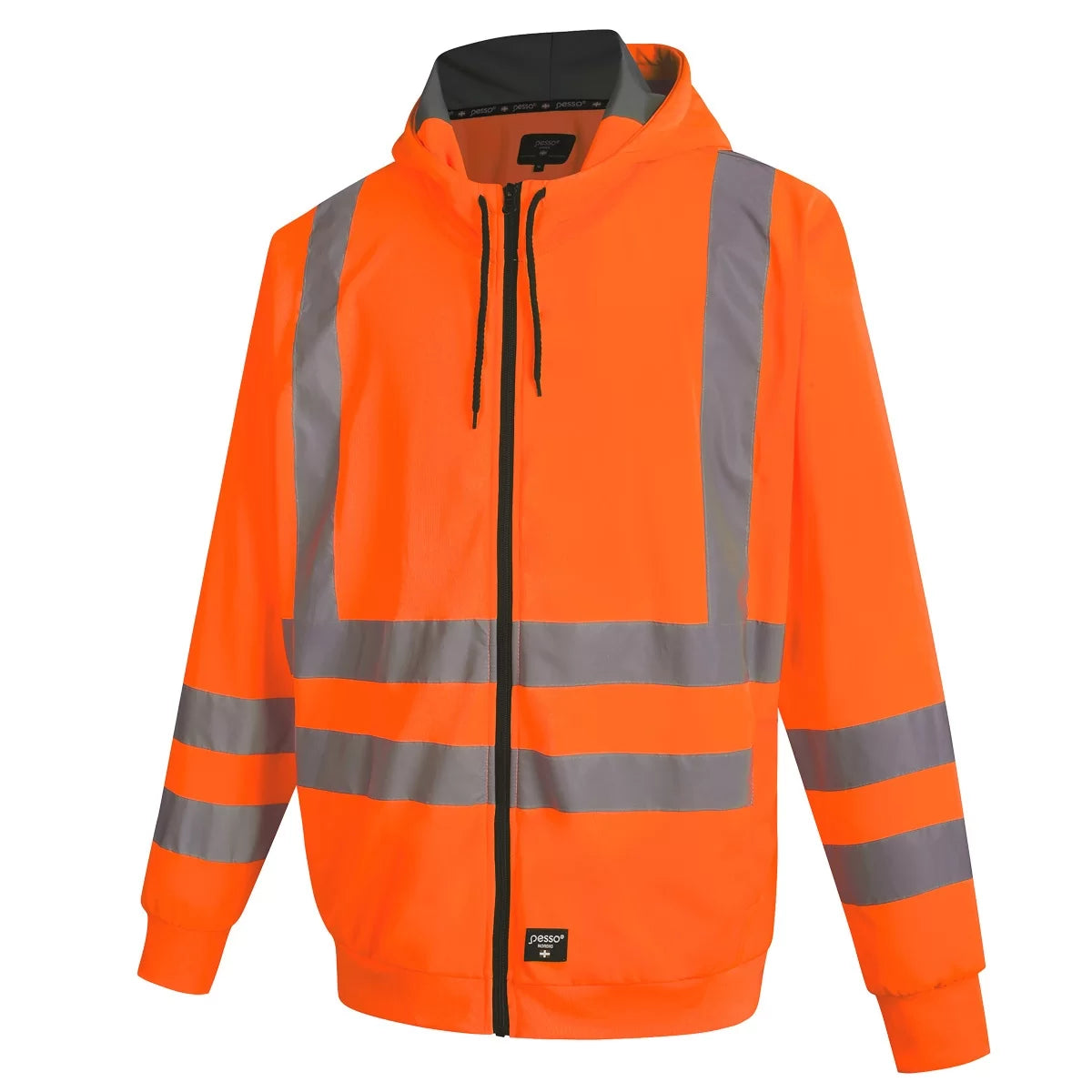 FL03_OR, SWEAT À CAPUCHE POLAIRE ZIPPÉ CHAUD PESSO, ORANGE