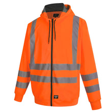 FL03_OR, SWEAT À CAPUCHE POLAIRE ZIPPÉ CHAUD PESSO, ORANGE