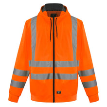 FL03_OR, SWEAT À CAPUCHE POLAIRE ZIPPÉ CHAUD PESSO, ORANGE
