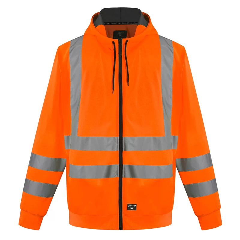 FL03_OR, SWEAT À CAPUCHE POLAIRE ZIPPÉ CHAUD PESSO, ORANGE