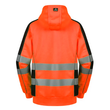 FL05_G ,WARM ZIP THROUGH FLEECE HOODIE PESSO , ORANGE