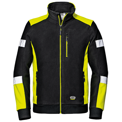 MC3128 ZG COMFORT fleece, SIR  (BLACK/HI-VIS YELLOW)