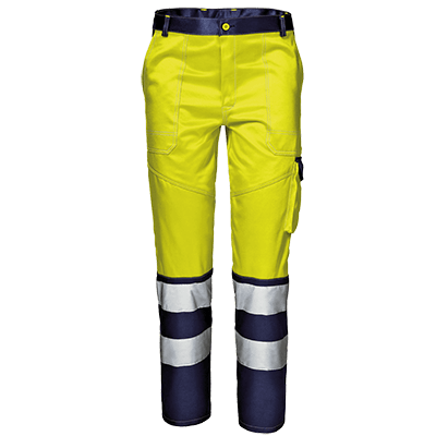 MC3612 - VELVET COLOR trousers, HI-VIS YELLOW/BLUE, SIR