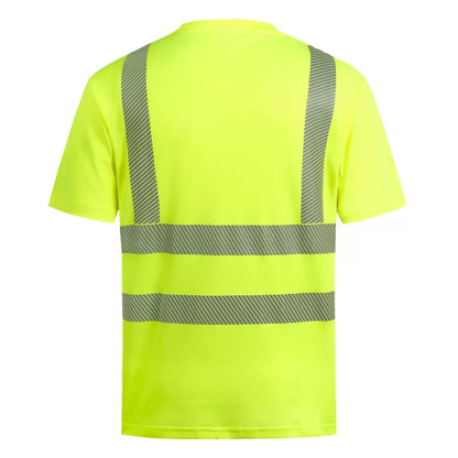 HVMCOT_G, HIGH VISIBILITY T-SHIRT PESSO HVMCOT, YELLOW