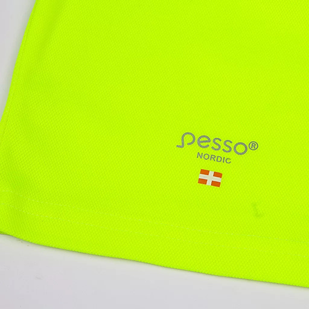 HVMIL_G, T-SHIRT À MANCHES LONGUES HAUTE VISIBILITÉ PESSO HVMIL, JAUNE