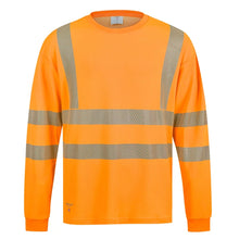 HVMIL_OR, T-SHIRT À MANCHES LONGUES HAUTE VISIBILITÉ PESSO, ORANGE