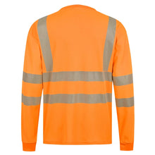 HVMIL_OR, T-SHIRT À MANCHES LONGUES HAUTE VISIBILITÉ PESSO, ORANGE