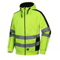 FL05_G, SWEAT À CAPUCHE EN POLAIRE ZIPPÉ CHAUD PESSO, JAUNE