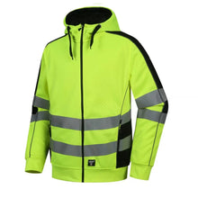 FL05_G, SWEAT À CAPUCHE EN POLAIRE ZIPPÉ CHAUD PESSO, JAUNE