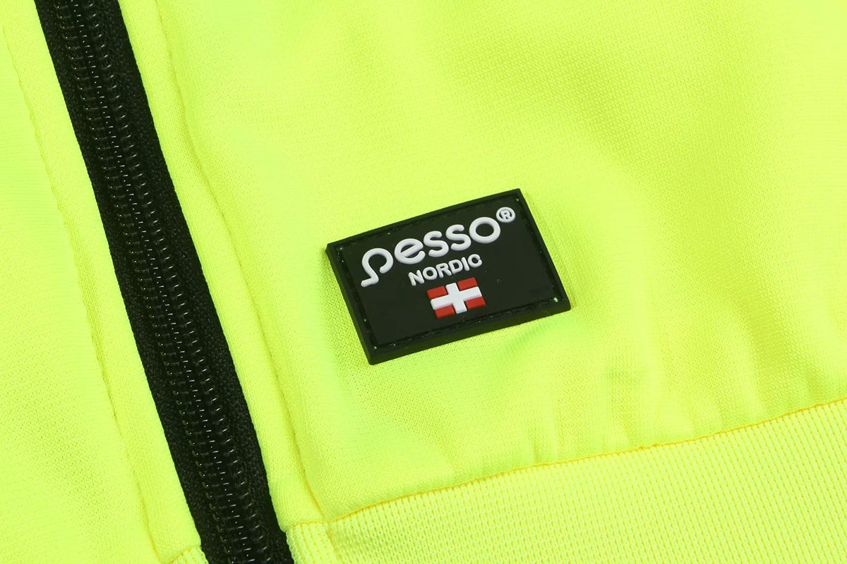 FL03_G, SWEAT À CAPUCHE POLAIRE ZIPPÉ CHAUD PESSO, JAUNE