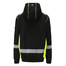 JERSEY_HV, SWEAT À CAPUCHE ZIPPÉ CHAUD PESSO JERSEY, NOIR/JAUNE