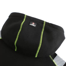 JERSEY_HV, SWEAT À CAPUCHE ZIPPÉ CHAUD PESSO JERSEY, NOIR/JAUNE