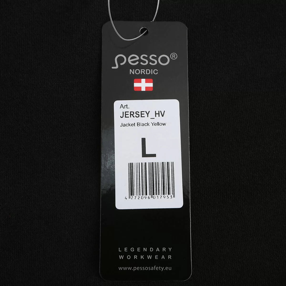 JERSEY_HV, SWEAT À CAPUCHE ZIPPÉ CHAUD PESSO JERSEY, NOIR/JAUNE