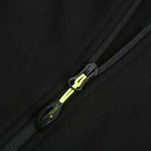 JERSEY_HV, SWEAT À CAPUCHE ZIPPÉ CHAUD PESSO JERSEY, NOIR/JAUNE