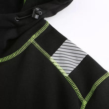 JERSEY_HV, SWEAT À CAPUCHE ZIPPÉ CHAUD PESSO JERSEY, NOIR/JAUNE