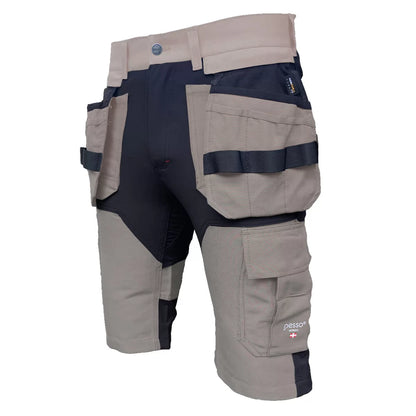 KB125B, WORKWEAR SHORTS PESSO TITAN FLEXPRO 125, BEIGE