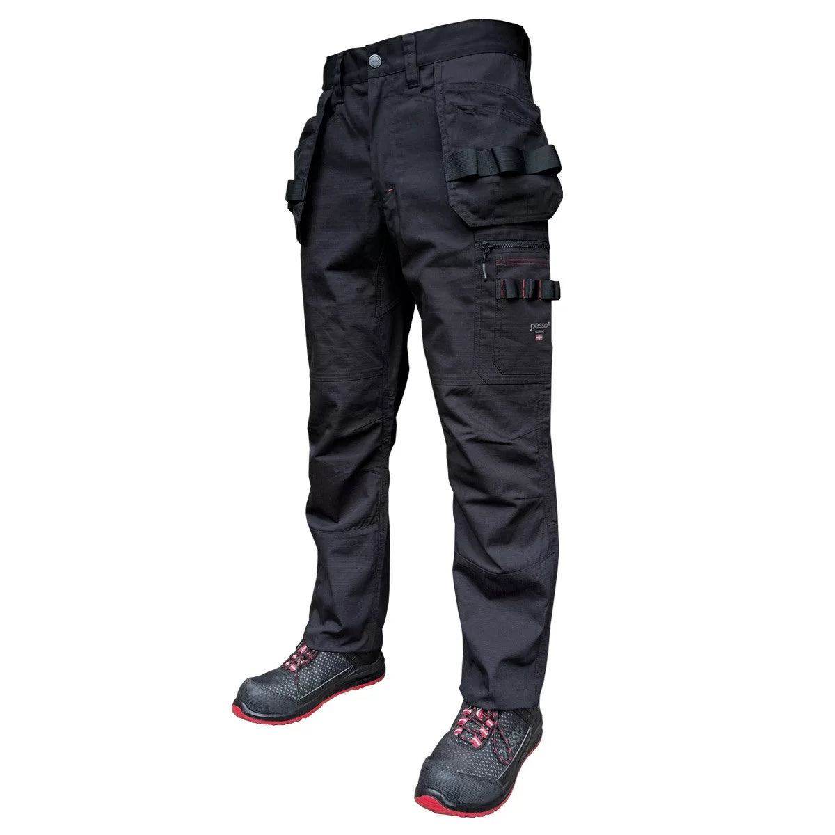 KD115B, PANTALON DE TRAVAIL PESSO RIPSTOP PRO NOIR